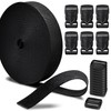 CooBigo 1" Buckles Straps Set:6 Pack Quick Release Buckles+10 Yard