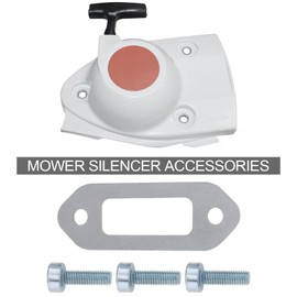 The Lord of the Tools 2 Sets of Lawn Mower Silencer Kit Compatible with Stihl TS410 TS420 63x22mm Screw Length 19.8mm 2 Vent Gasket and 6 Screws Muffler Gasket Kit