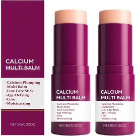 2PCS Bálsamo Multi Volumen de Calcio, Barra De Cuidado De Ojos, Barra Hidratante De ColáGeno, Núcleo De Arrugas, Extracto De Colágeno Y Elastina, Mantiene La Piel Húmeda Y Suave