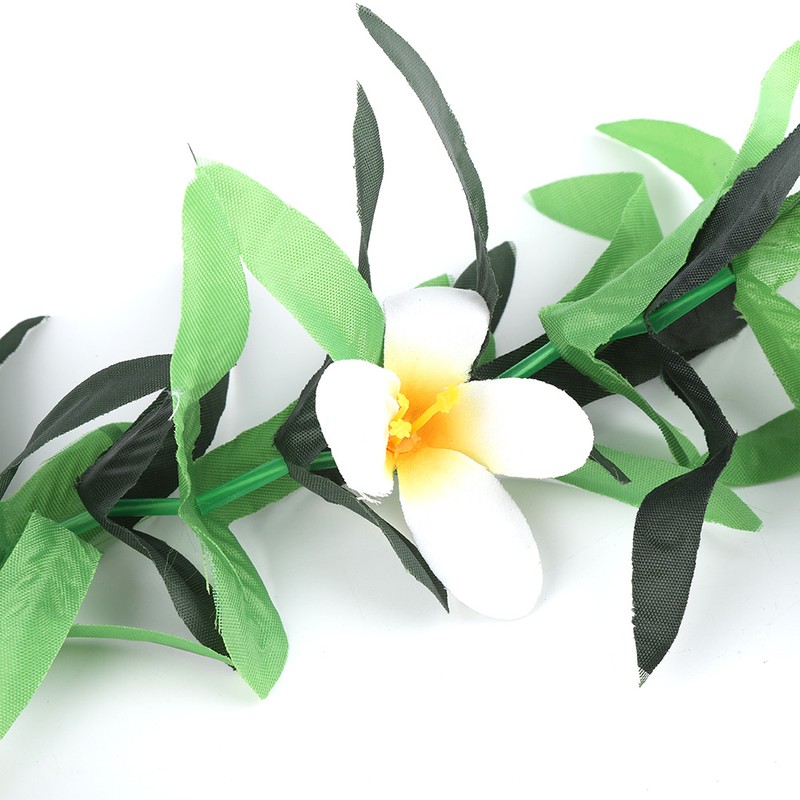3pcs Assorted Color Hawaiian Leis Tropical Party Simulated Flower Leaf