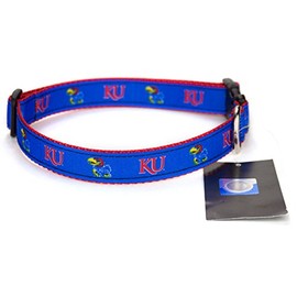 Kansas Jayhawks Ribbon Dog Collar - Medium