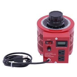 CUBELLIN 2000VA Variable Voltage Transformer 0-130V Output Variable AC Voltage Regulator with 6 Fuses 110VAC Input, 20A Copper Coil for Home Industrial Use