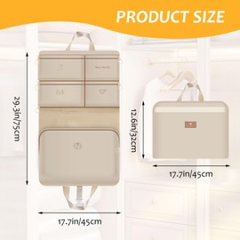 Yowmina Luggage Organizer Bags - Compression Packing Cubes Large, Lightweight Organizers Bag Set for Travel Essentials for Luggage(Beige)