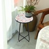 VCUTEKA Patio Side Table Outdoor Accent Table Bistro Coffee Table