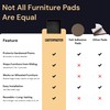 CasterMaster Non-Slip Furniture Pads - 5x5 in Black, 4 Pack