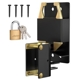 JIAHOO 2 Way Farm Gate Latch, Heavy Duty Gate Latches for Metal Tube Gates, Two-Way Livestock Gate Latch Hardware for Cattle Gate Horse Corrals, Ranches, Pastures, Cages, with Brass Padlock & 3 Keys