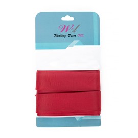 WedDecor Grosgrain Scarlet Ribbon for Gift Wrapping, 25mm x 10m Solid Polyester Ribbon Perfect for Wedding Decor, Sewing, Dresses, DIY Crafts Floristry, Events, Scrapbooking Decorations