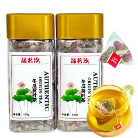 Shengmingxi Winter Melon Lotus Leaf Tea 260g(52bags)/9.17oz Winter Melon Lotus Leaves White Melon & Lotus Leaf & Cassia Seeds & Orange Peel & Rose Combination Flower Tea Health Herbal Tea No Add No Sugar 冬瓜荷叶茶 茶包
