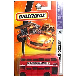 Matchbox 2007 MBX Metal Double Decker Bus British Invasion Red 56