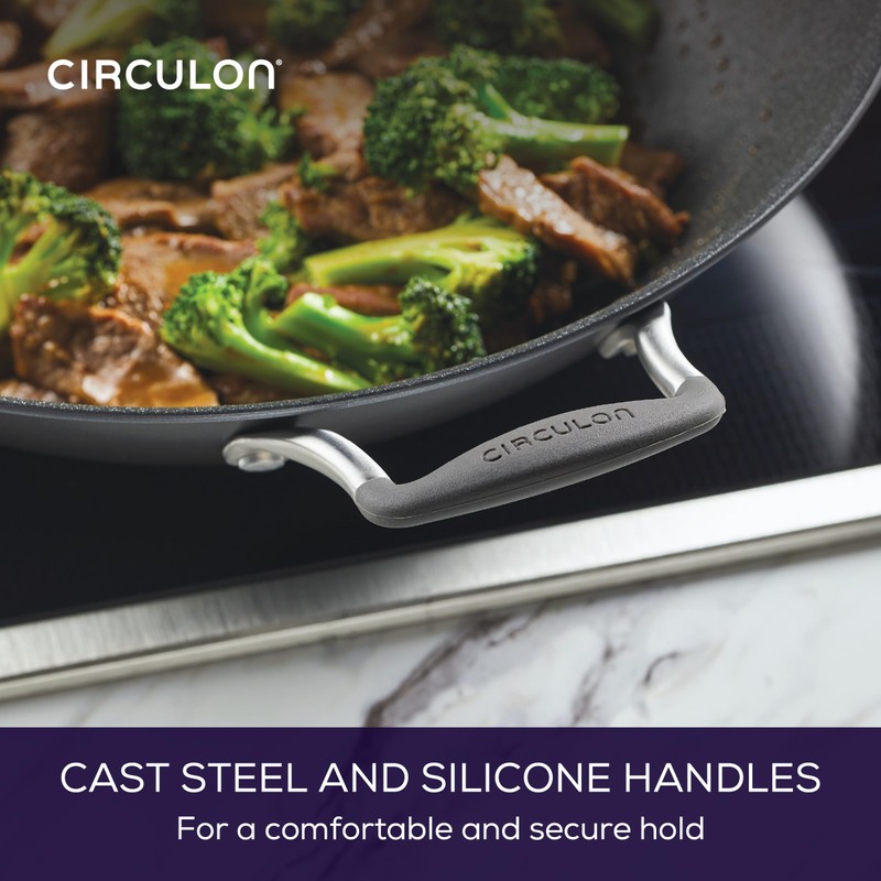Circulon A1 Series with ScratchDefense Technology Nonstick Induction Wok with