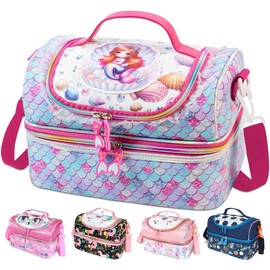 RLGPBON Lunch Bag Kids, Lunch Box for Girls,Mermaid Lunch Bag Toddler Teen Girls,School Daycare Cute Travel bags
