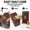 Traditional Chinese Bamboo Tea Tray, Dark Brown, Wooden Tea Table