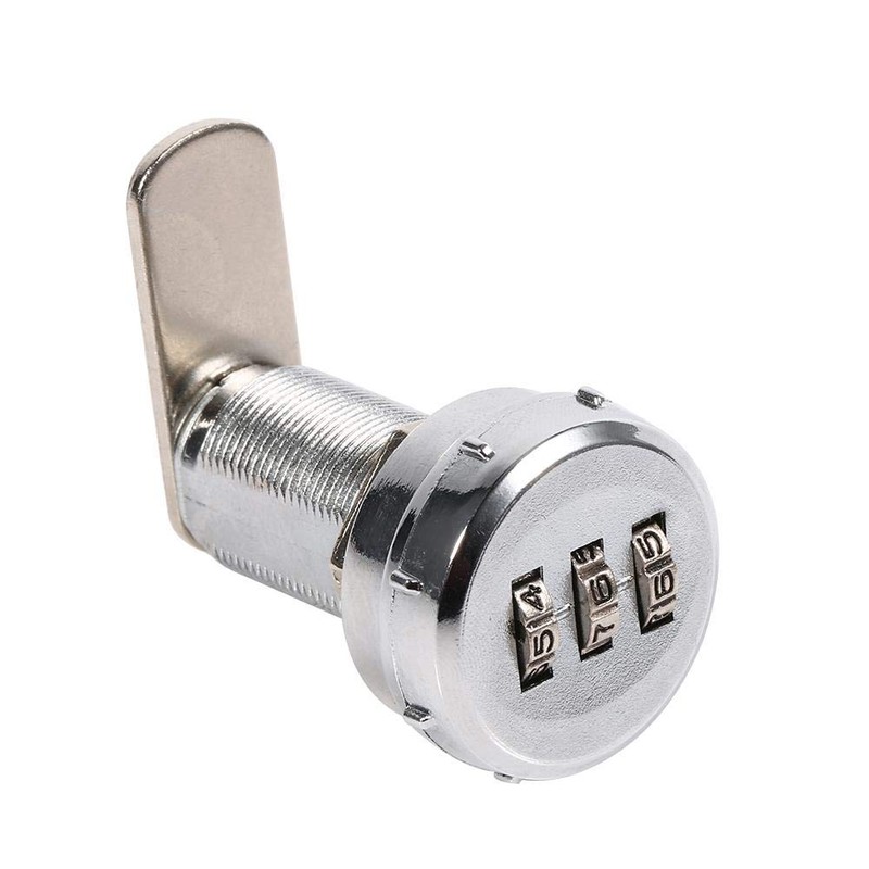 3 Digit Code Combination Cam Lock Zinc Alloy Silver Convenient