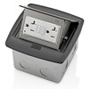 Leviton Pop-Up Floor Box with 20 Amp, Tamper-Resistant Self-Test GFCI