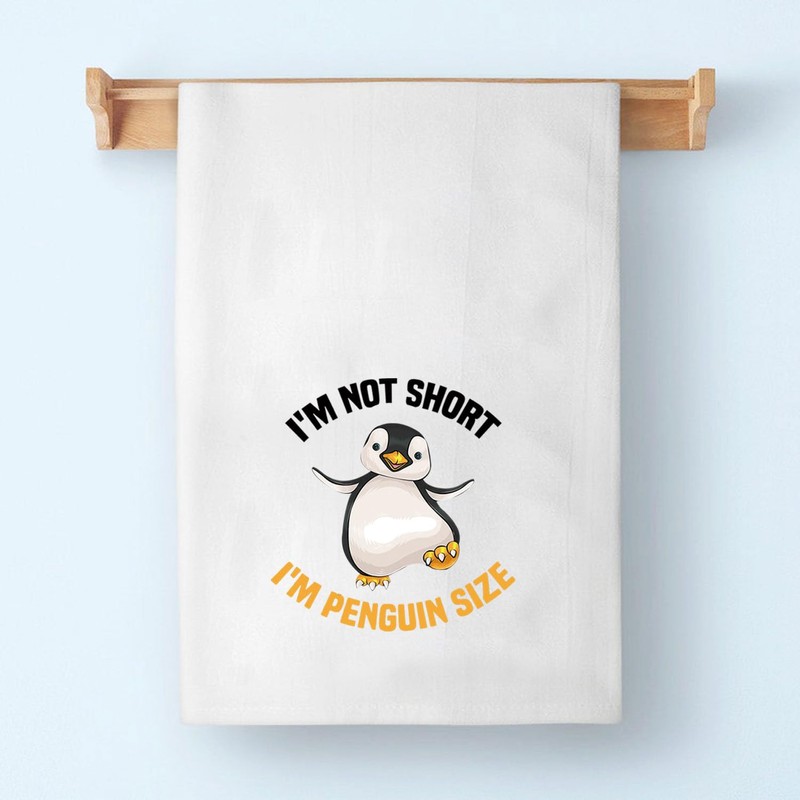 PLITI Penguin Kitchen Towel Penguin Lover Gift I'm Not Short