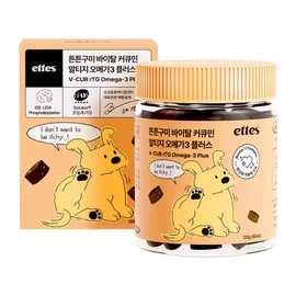 Etz Strong Gummy Dog Omega-3 Nutrient, 1 pc, Skin and Coat, 80 Tablets / 엣츠 튼튼구미 강아지 오메가3 영양제, 1개, 피부피모, 80정