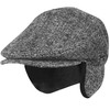 EPOCH HATS 100% Wool Herringbone Winter Ivy Cabbie Hat w/Fleece