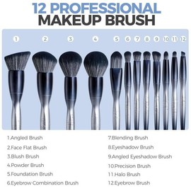 BS MALL 프로페셔널 메이크업 브러시와 파운데이션 파우더 합성 아이섀 컨실러 프리미엄 BS MALL Professional Makeup Brush and Foundation Powder Synthetic Eyeshadow Concealer Premium