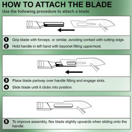 MedHelp Pack of 50 Blades 10 and 2 PCS Stainless Steel Scalpel Handles, Size 10 Scalpel Blades with Scalpel Handle, Surgical Blades, High Carbon Steel Dermablade #10