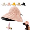 Womens Sun Hats for Women - Outdoor UV Protection Hollow Top Sun Hat, Wide Brim with Ponytail Hole Beach Summer Hat (US, Alpha, One Size, Pink Orange)