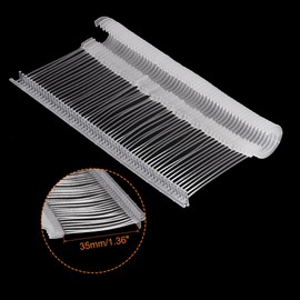 TOP-VIGOR 500Pcs J Hook Standard Tagging Fasteners, 35mm Clothing Tagging, 1.36Inch Hanging J Hook Tag Fasteners Tagging Gun Fasteners Clothing Price Tag Barbs Attachments for Tagging Gun, Clear