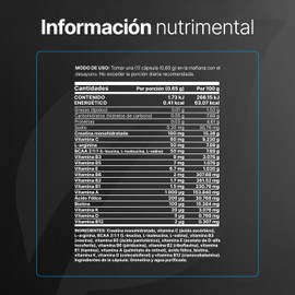B Life Multivitamínico para Hombre | 200 Cápsulas | 650 mg por porción | Creatina Monohidratada, BCAA 2:1:1 (L-Leucina, L-Isoleucina, L-Valina) y L-Arginina | Ingredientes Naturales | Mens Blend.