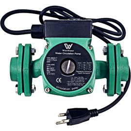 AB 110V Circulation Pump, 130W 13 GPM Hot Water Recirculating Pump with 3/4'' FNPT Flanges, 3 Speed Switchable Circulator Pump for Boiler, Solar Heater and Hydronic Radiant Heating (Green-3/4")
