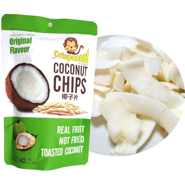 COCONUT CHIPS 40g (1 bag) COCONUT CHIPS Roasted Coconut Treats