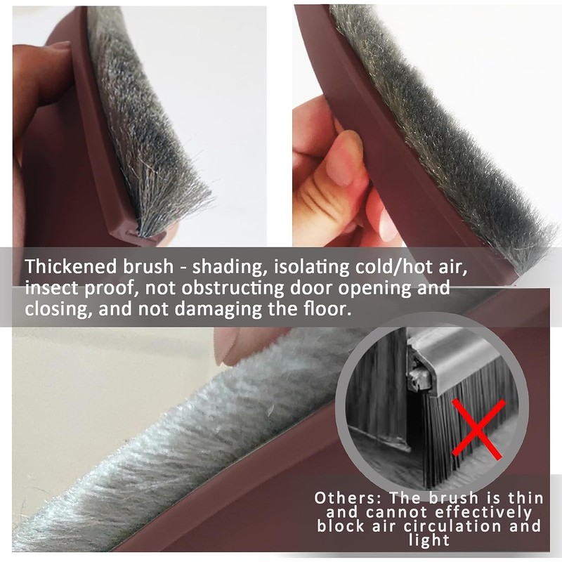 BONACHAN - Guardapolvo y Protector para Puerta, Burlete Cubrepolvo para