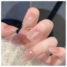 Domiya Nail Tips, 24 Pieces, Nail Tips, Short, Summer, Popular, Japanese Style, Cute, Simple, Stylish, Coming of Age of Entrance Ceremonies, Graduation Ceremonies, Weddings, Parties, Brides, Daily