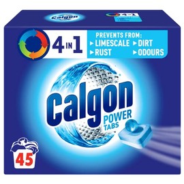 Calgon Powerball Water Softener Tablets, 585g, Limescale Prevention (45 Tablets), Unscented