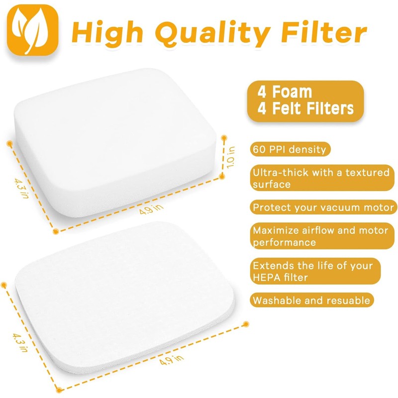UV850 UV900 - Filtros de fieltro y espuma para aspiradora