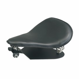 NOVALLA Leather Motorcycle Custom Solo Spring Bracket Seat with Seat Base Fit for Harley Bobber Chopper Honda Yamaha Kawasaki Suzuki (13'')