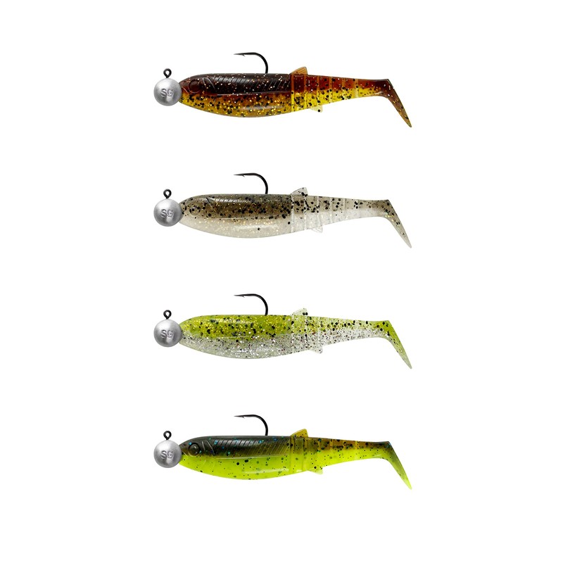 Savage Gear Cannibal Shad Mix - 4 Mounted Rubber Fish