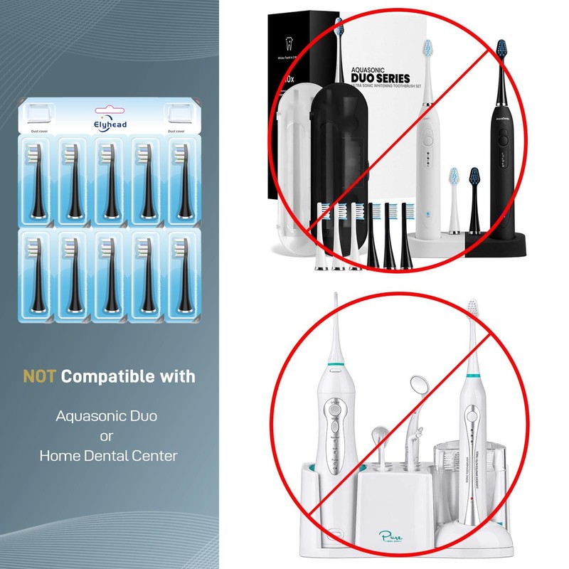 Toothbrush Replacement Heads Compatible with AquaSonic Black Series/Black Series pro/Vibe