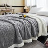 Large Bohemian Bed Blanket 80'' × 90'', Light Grey