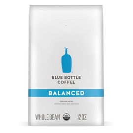Blue Bottle Whole Bean Organic Coffee, Balanced, Medium Roast, 12 Ounce bag (Pack of 6)