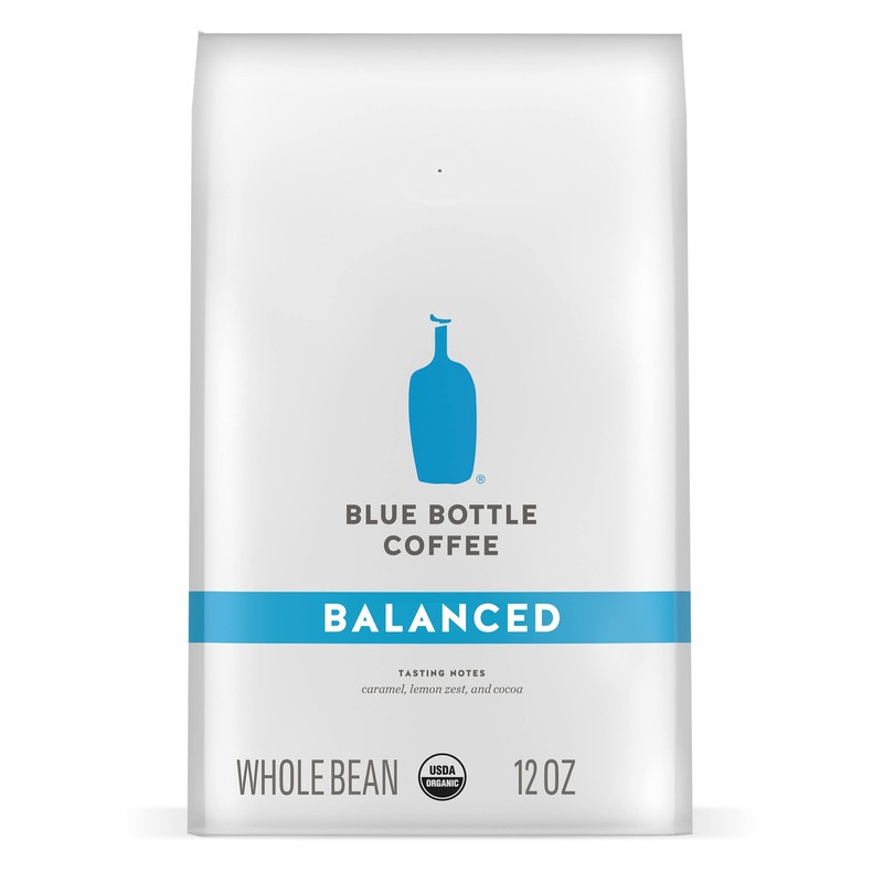 Blue Bottle Whole Bean Organic Coffee, Balanced, Medium Roast, 12