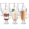 ZENFUN Set of 6 Irish Coffee Mugs, 8 Oz Glass