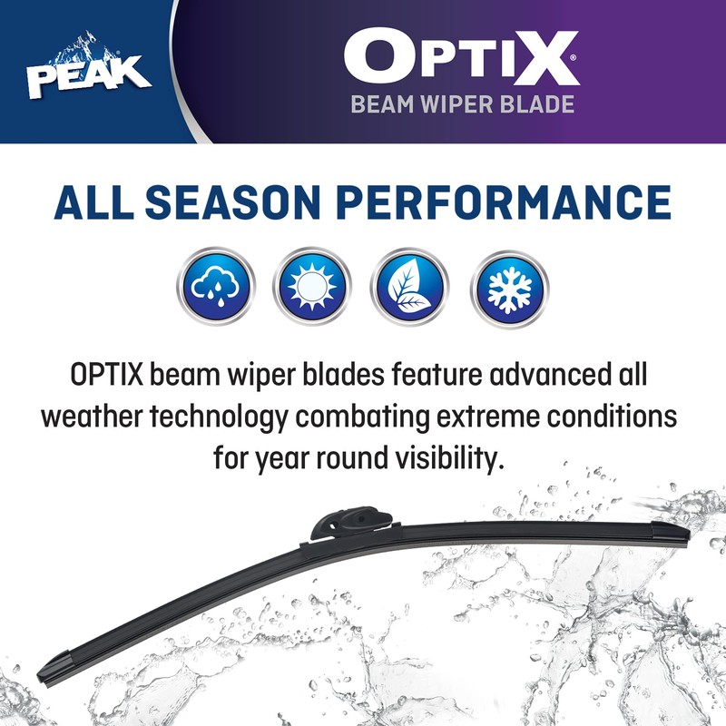 PEAK Optix Beam Wiper Blade, All-Weather Windshield Wiper Blade, Auto