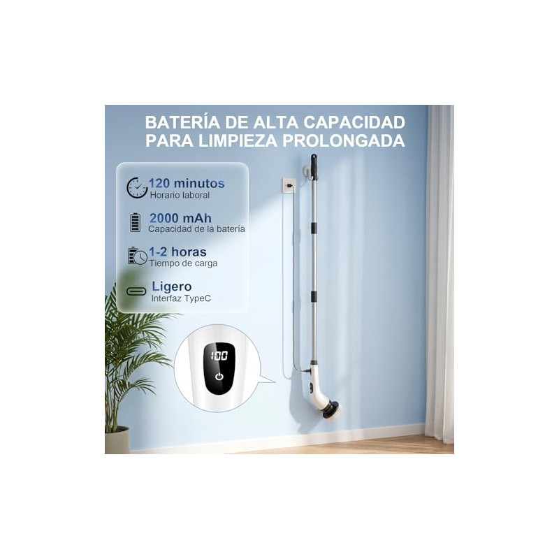Cepillo Electrico para Baño Limpieza, Cepillos Electricos de Limpieza con