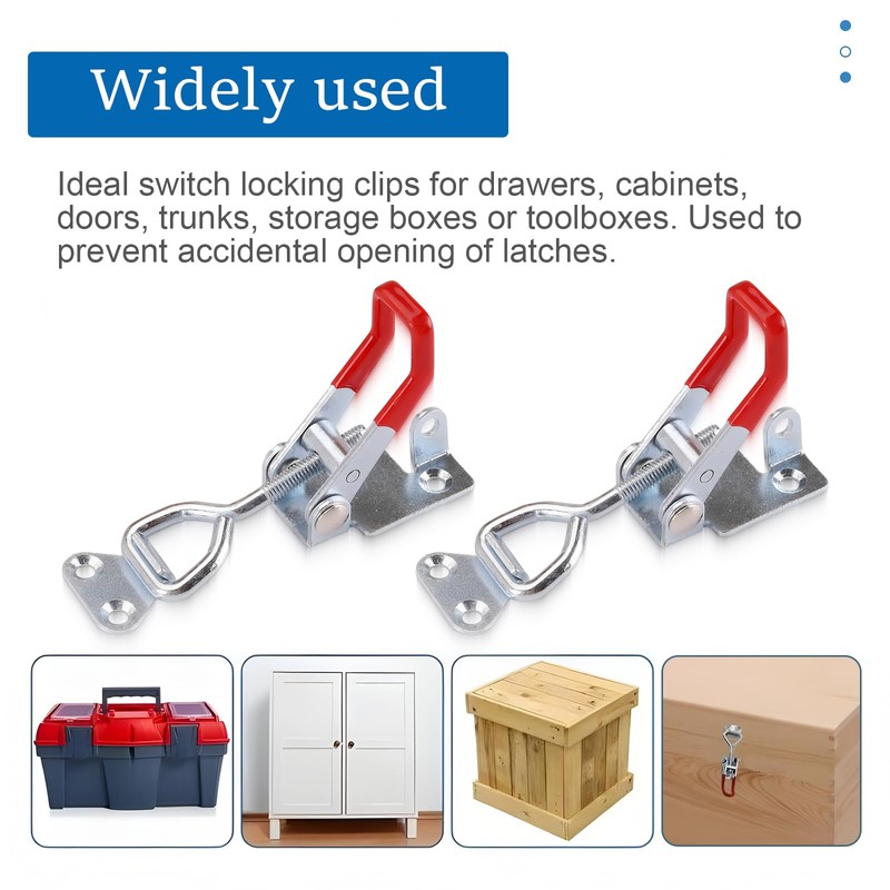 GH-4002 Toggle Latch Stainless Steel, Pack of 4 Snap Fasteners,