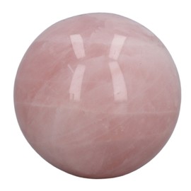 Pink Crystal Ball 2 Inch Natural Rose Quartz Sphere Ball with Transparent Base for Photography Divination
