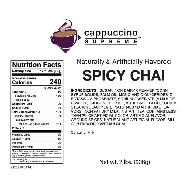 Cappuccino Supreme Spicy Chai Instant Chai Mix