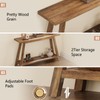Welfuturer 47.2" Farmhouse Console Table with 2-Tier Open Storage