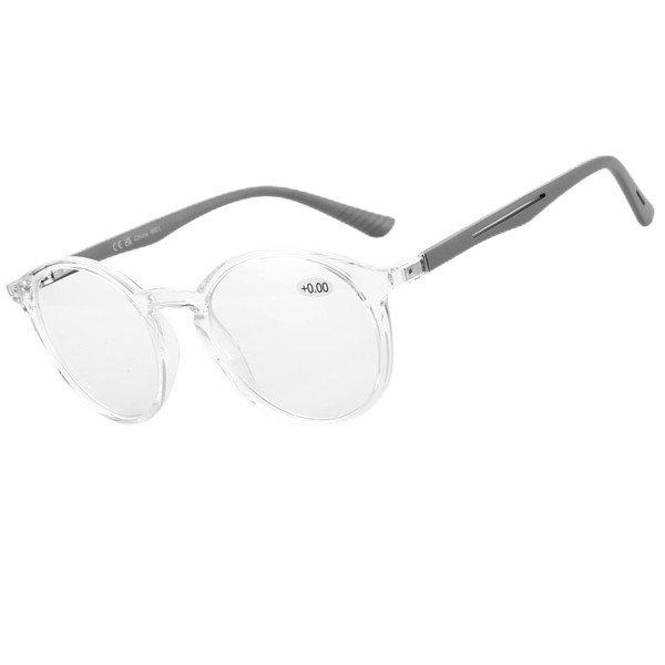 BLUEMOKY Reading Glasses for Men and Women: Blue Light Round