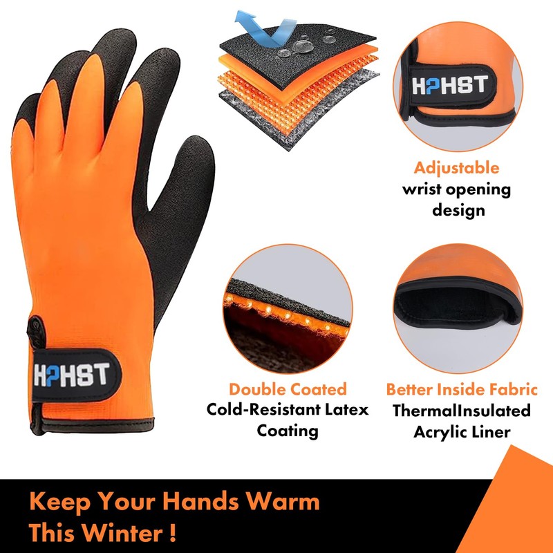 HPHST Work Gloves Winter Waterproof Thermal Warm Winter Gloves Assembly