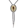 Bolo tie- Handmade Unique Luminous Native American White 3D Scorpion