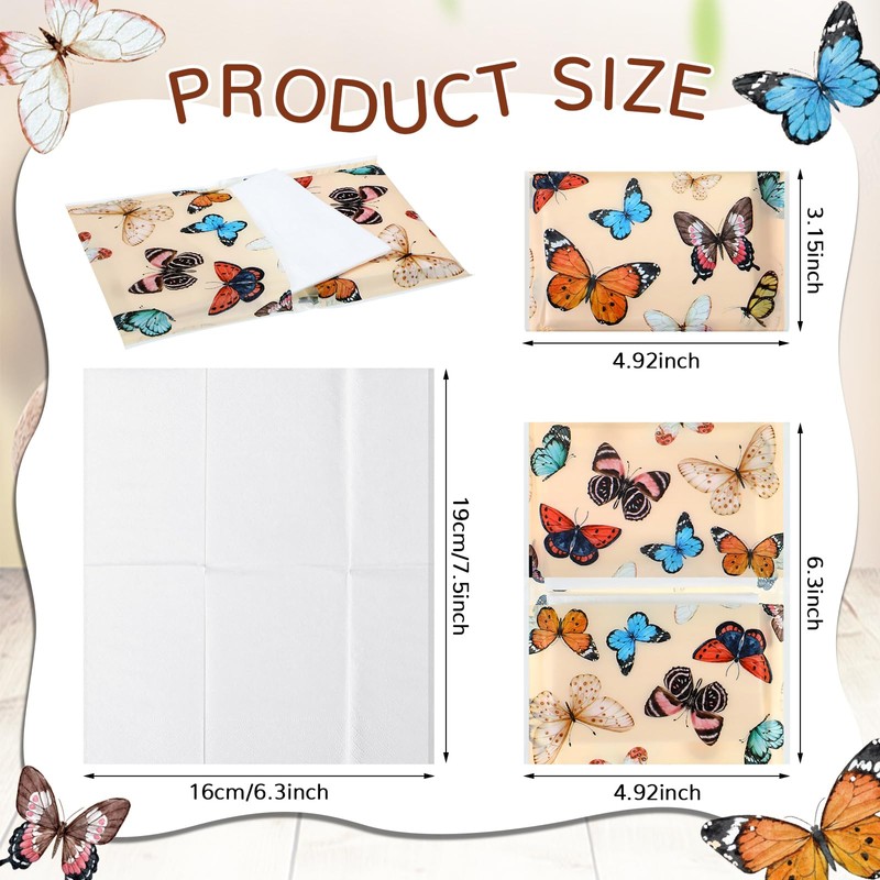 Geyee 50 Packs Facial Tissue Travel Packs Disposable Pocket Tissues