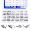 Stainless Steel Screws Nuts and Washers Assortment Kit, with Storage